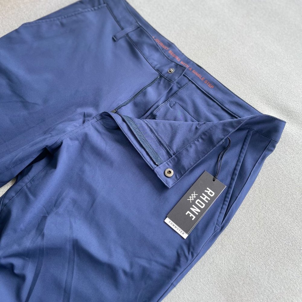 BRAND NEW WITH TAGS /NWT Rhone Commuter chino men slim fit navy blue dress pant
